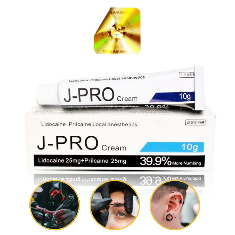 CREME ANESTÉSICO PARA PELES SENSÍVEIS - J-PRO 39,9% EXTRA FORTE